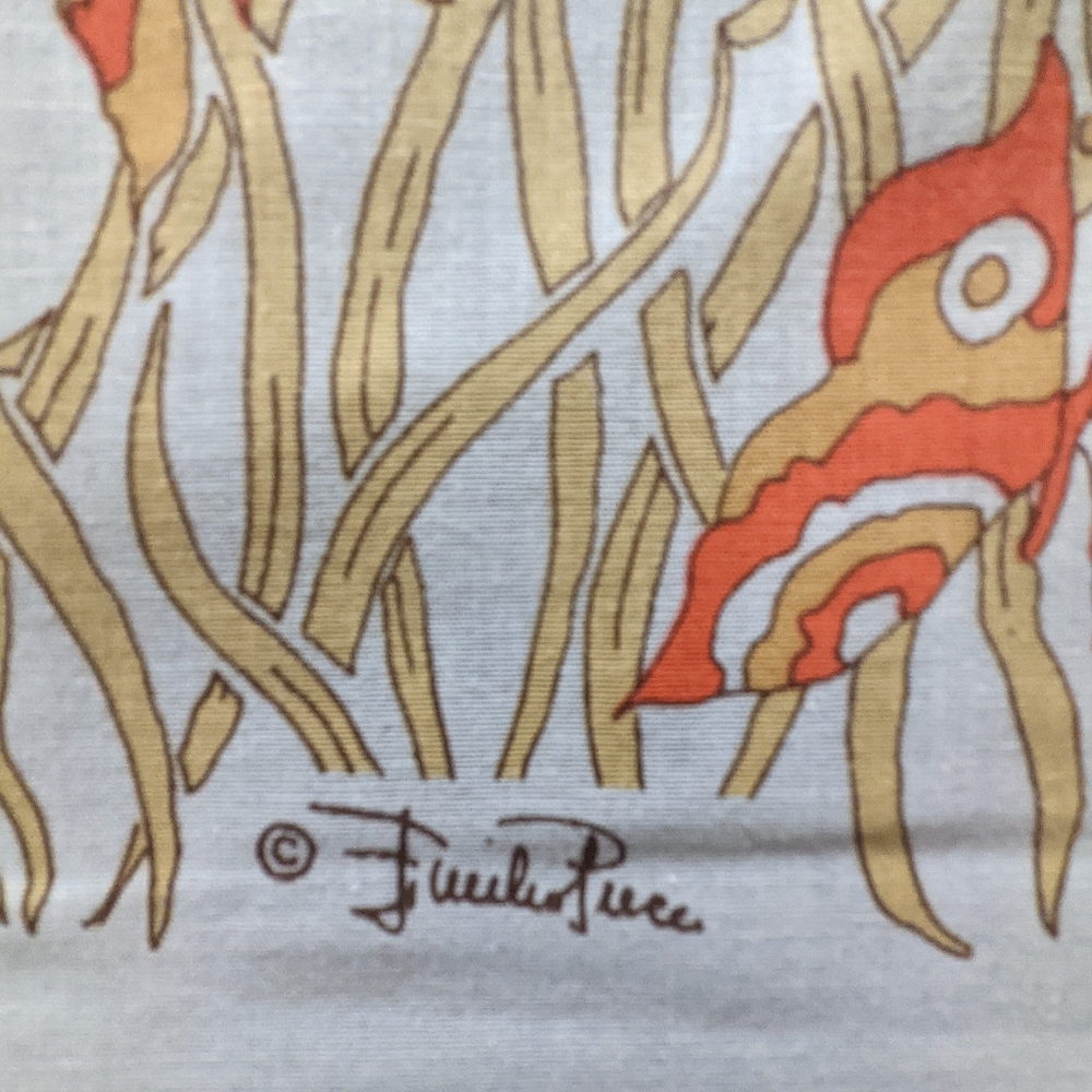Vintage 70s Emilio Pucci Rectangular Butterfly Tablecloth - Picture 4 of 5